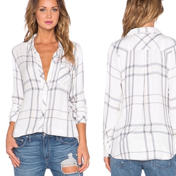 Rails Tops - Rails Hunter Plaid Shirt in Charcoal Blush Small